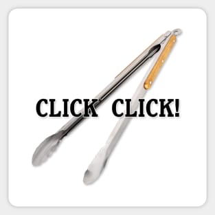 BBQ Tongs Click Click Sticker